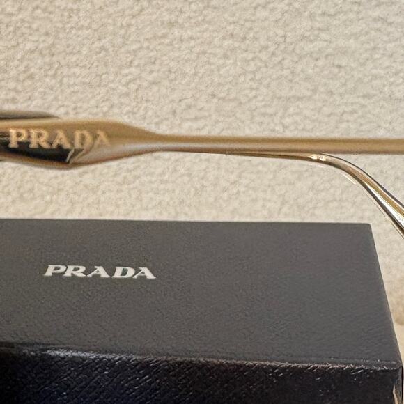 Prada Sunglasses Men's Gold Aviator - Picture 3 of 6